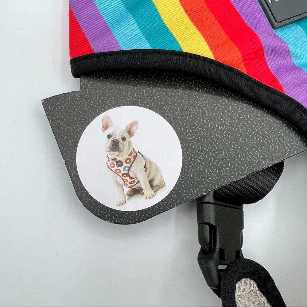 Fuzz Yard Rainbow Striped Print Dog Harness Dog’s Size Large - Picture 3 of 6
